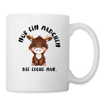Nur ein Mädchen die Elche mag. - Tasse - Weiß - Rechts