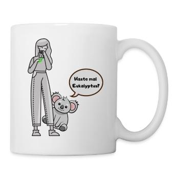 Koala fragt nach Eukalyptus - Tasse - Weiß - Rechts