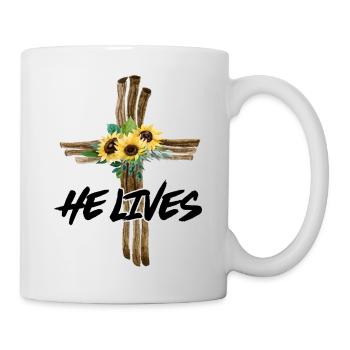 He Lives - Tasse - Weiß - Rechts