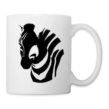 Fun Zebra Cartoon Natur Tier Safari Vektor 9 - Tasse - Weiß - Rechts