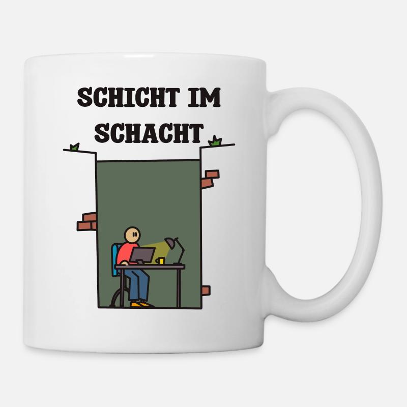 SCHICHT IM SCHACHT - Tasse - Weiß