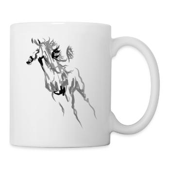 Pferd - Tasse - Weiß - Rechts
