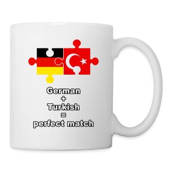 German Turkish Puzzle - Tasse - Weiß - Rechts