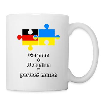 German Ukranian Puzzle - Mug - white - Right
