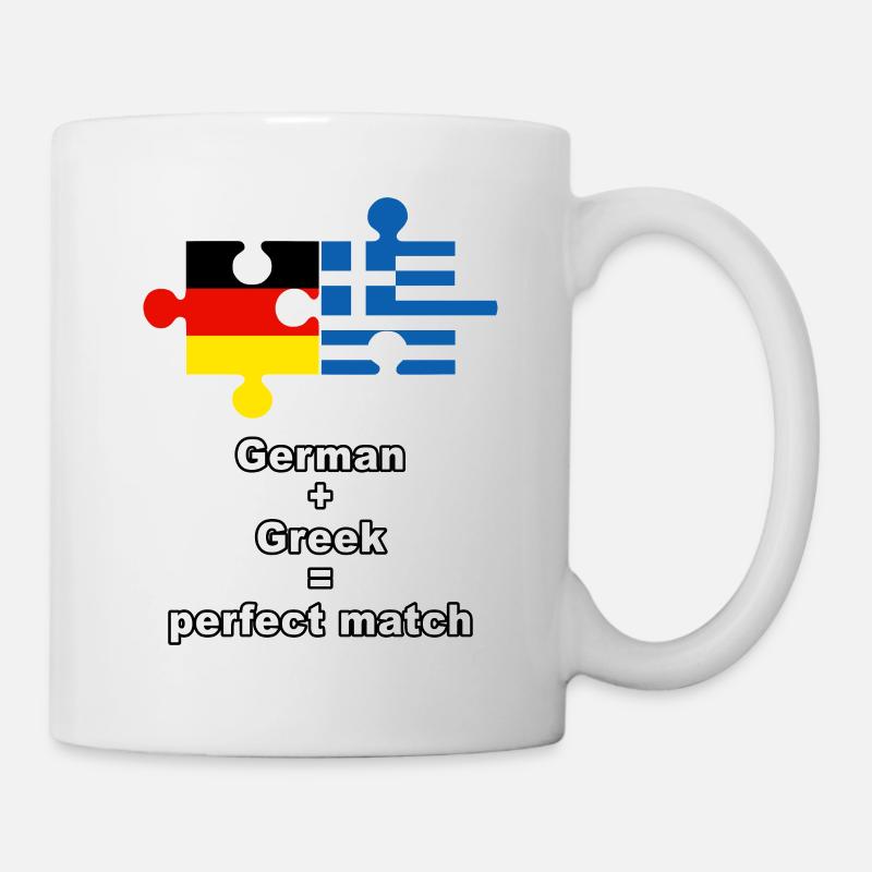 German Greek Puzzle - Tasse - Weiß