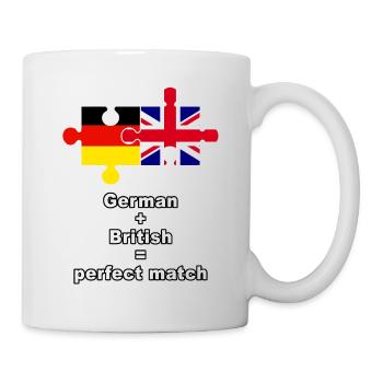 German British Puzzle - Tasse - Weiß - Rechts