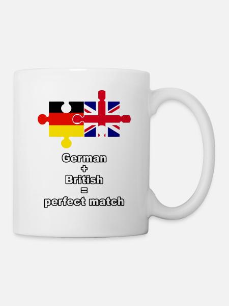 German British Puzzle - Tasse - Weiß