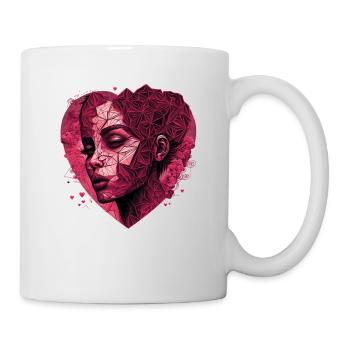 Résumé du cœur | Saint-Valentin | Cœur abstrait | - Mug blanc - blanc - Droite