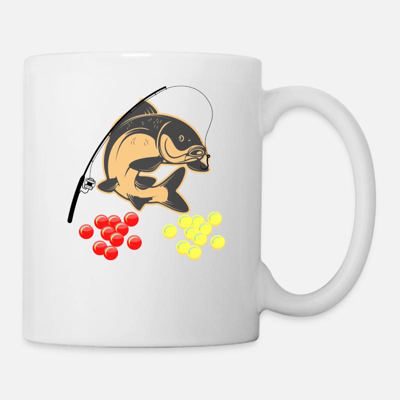 Carpe de pêche - Mug blanc - blanc