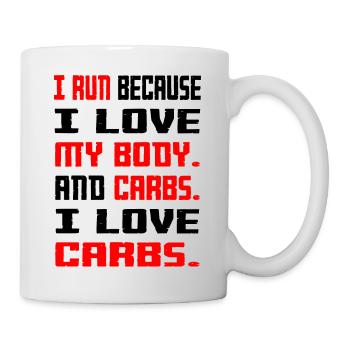 Marathon Triathlon Running Jogging Biking Cycling - Mug - white - Right