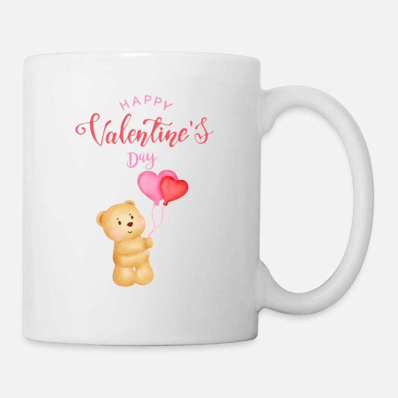 Happy V Day - Tasse - Weiß