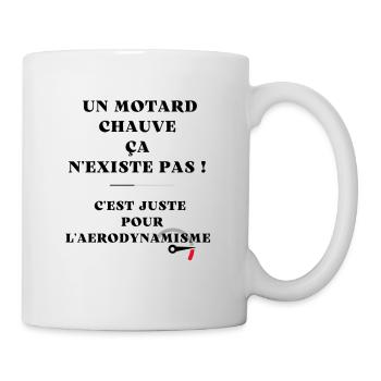 un motard chauve ca n'existe pas - Mug blanc - blanc - Droite
