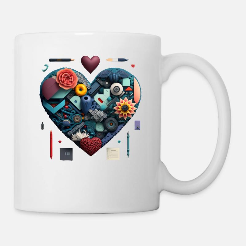 Cœur de pétrin | Saint-Valentin | Cœur de Saint-Valentin - Mug blanc - blanc