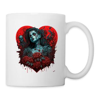 Gothique Saint-Valentin | Saint-Valentin | Cadeau - Mug blanc - blanc - Droite