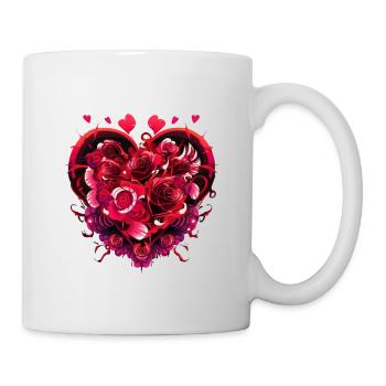 Heart of Roses | Valentine's Day | Heart of Roses - Mug - white - Right