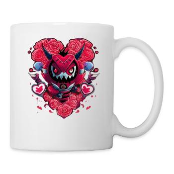 Valentine's Day | Monster | Heart | Roses | Valentine - Mug - white - Right