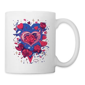 Valentine's Day | Heart | Stars | Night sky - Mug - white - Right