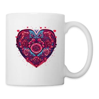 Heart of Roses | Illustration | Valentine’s Day - Mug - white - Right