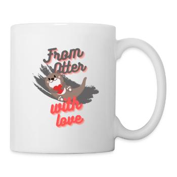 From Otter with Love / Valentine's Day Gift Idea - Mug - white - Right