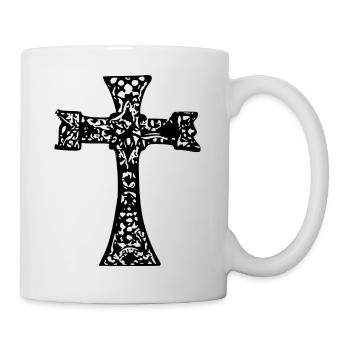 Zentangle Cross - Mug - white - Right