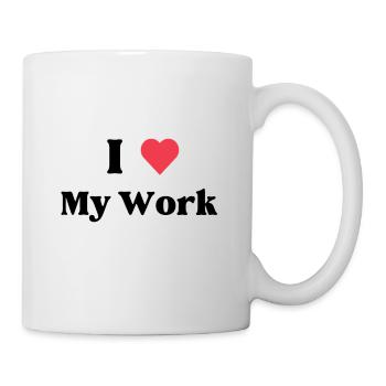 I love my Work - Mug - white - Right
