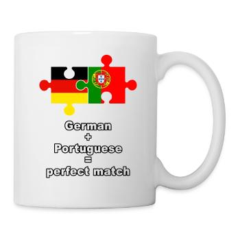 German Portuguese Puzzle - Tasse - Weiß - Rechts