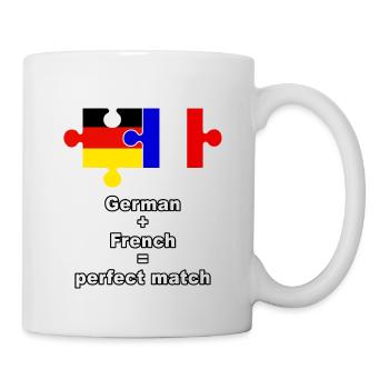 Puzzle allemand français - Mug blanc - blanc - Droite
