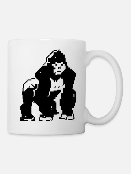 PETSCII gorilla - Mug - white