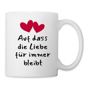 Liebe Paare Spruch Mann Frau Valentinstag Idee - Tasse - Weiß - Rechts