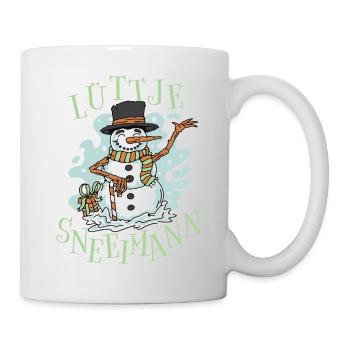Lüttje Sneeimann Plattdeutsch - Tasse - Weiß - Rechts