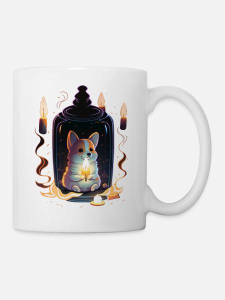 Corgi dans une bouteille - Mug blanc - blanc