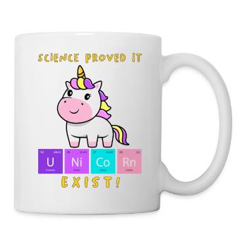 Licorne d’éléments chimiques | Licorne arc-en-ciel - Mug blanc - blanc - Droite