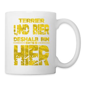 geburtstagsgeschenk schäferhund beruf vergolder - Tasse - Weiß - Rechts