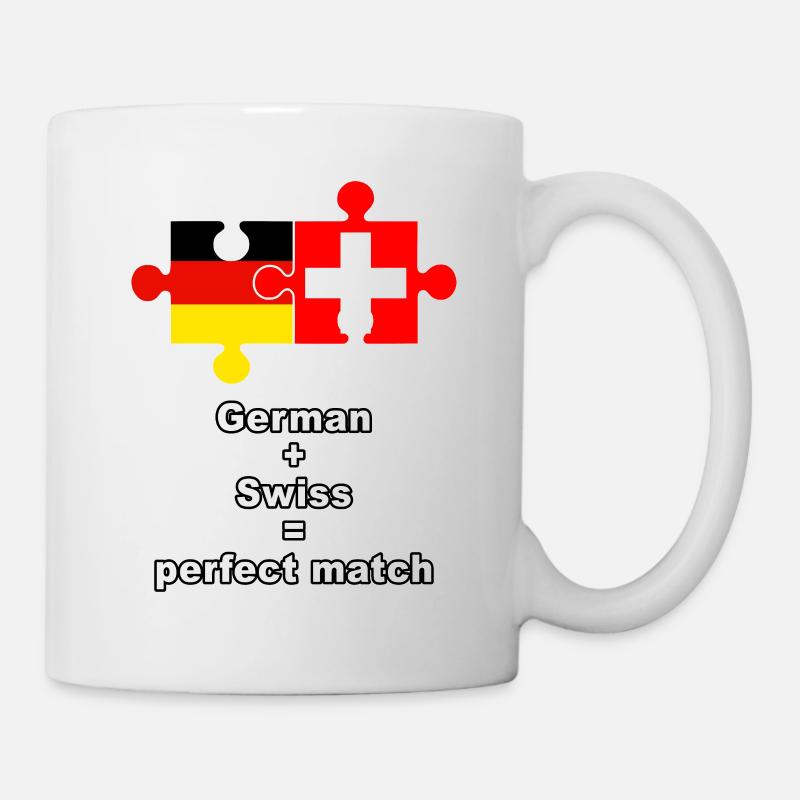 German Swiss Puzzle - Tasse - Weiß