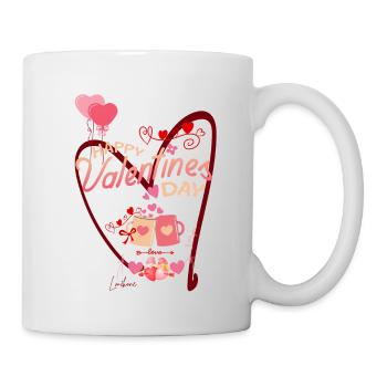 VALENTIN Frohe Valentinstage - Tasse - Weiß - Rechts