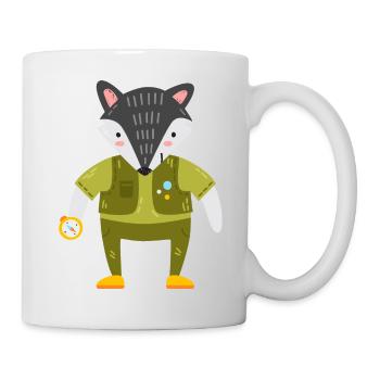 Abenteurer Dachs - Tasse - Weiß - Rechts