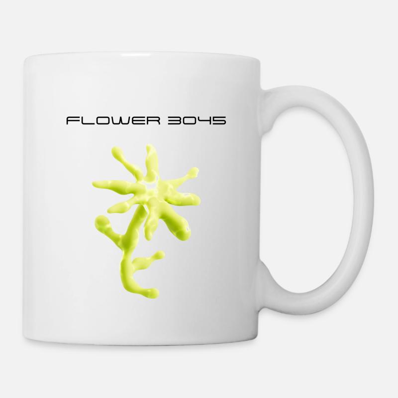 Moderne Blume - Tasse - Weiß