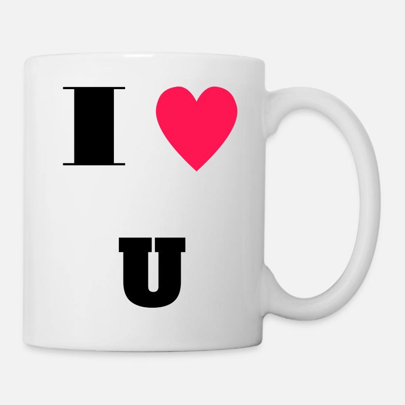J’aime U - Mug blanc - blanc