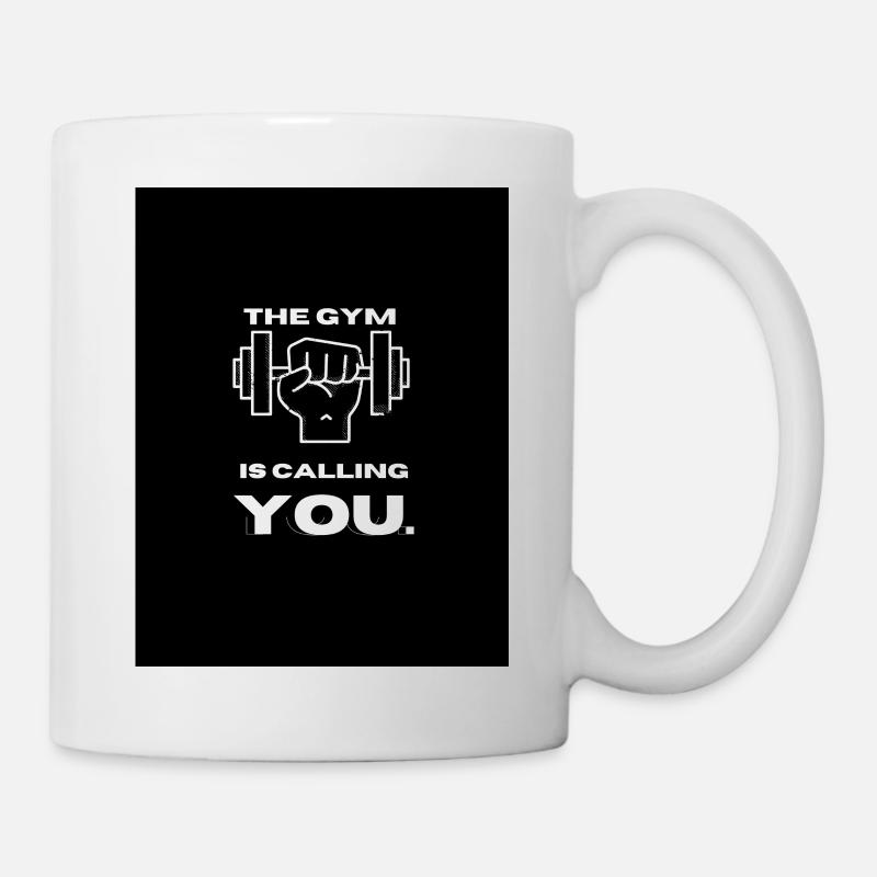T-shirt GYM noir - Mug blanc - blanc
