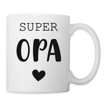 Super Opa mit Herz - Tasse - Weiß - Rechts
