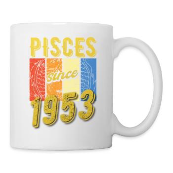 Poissons 1953 Anniversaire Zodiac Cadeau - Mug blanc - blanc - Droite