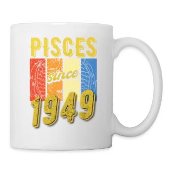 Poissons 1949 Anniversaire Zodiac Cadeau - Mug blanc - blanc - Droite