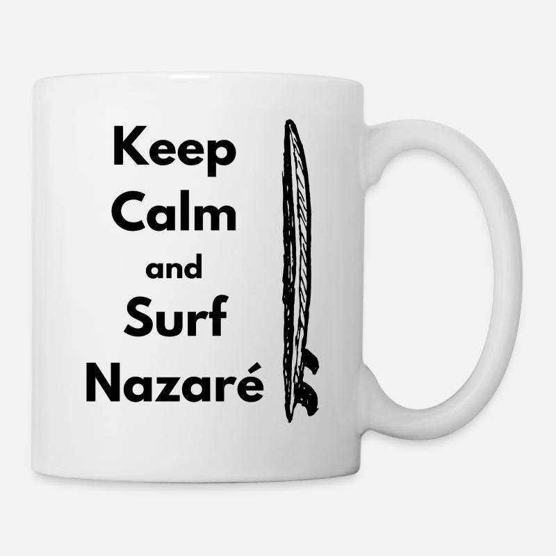 Surf à Nazaré - Mug blanc - blanc