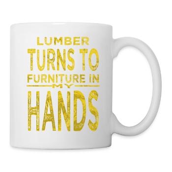 tronçonneuse drôle de charpentier citations cadeau d’anniversaire - Mug blanc - blanc - Droite