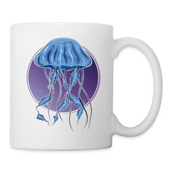 jellyfish in purple - Mug - white - Right