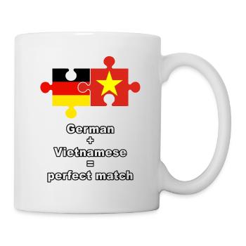 German Vietnamese Puzzle - Tasse - Weiß - Rechts