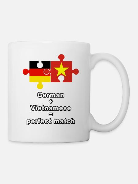 German Vietnamese Puzzle - Tasse - Weiß
