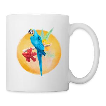 Papagei - Tasse - Weiß - Rechts