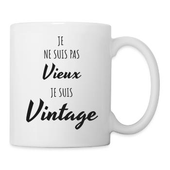 Je ne suis pas vieux je suis vintage - Mug blanc - blanc - Droite