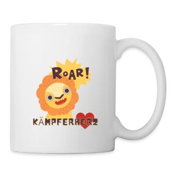 Kämpferherz Löwe - Tasse - Weiß - Rechts
